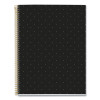 Mr M Fashion Notebook, 4-Subject, Medium/College Rule, Black/Gold Cover, (120) 11 x 8.5 Sheets, 5/Carton