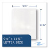 Pocket Folder, Accommodates (50) 11 x 8.5 Sheets, White, 250/Carton