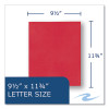 Pocket Folder, Accommodates (50) 11 x 8.5 Sheets, Red, 250/Carton