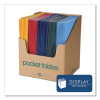 Pocket Folder, Accommodates (50) 11 x 8.5 Sheets, Randomly Assorted Colors, 100/Carton