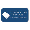 Pocket Folder With 3 Fasteners, 0.5" Capacity, 11 x 8.5, Black, 25/Box, 10 Boxes/Carton
