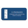Pocket Folder With 3 Fasteners, 0.5" Capacity, 11 x 8.5, White, 25/Box, 10 Boxes/Carton