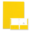 Pocket Folder With Prongs, Accommodates (100) 11 x 8.5 Sheets, Yellow, 250/Carton
