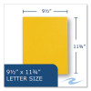Pocket Folder With Prongs, Accommodates (100) 11 x 8.5 Sheets, Yellow, 250/Carton