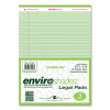 Enviroshades Legal Notepads, Wide/Legal Rule, (50) Green 8.5 x 11 Sheets, 72/Carton
