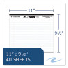 Wide Landscape Format Writing Pad, Medium/College Rule, (40) White 11 x 8.5 Sheets, 18/Carton