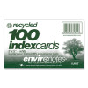Environotes Recycled Index Cards, Narrow Rule, 3 x 5 White, 100 Cards, 36/Carton