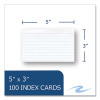 Environotes Recycled Index Cards, Narrow Rule, 3 x 5 White, 100 Cards, 36/Carton