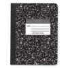 Hardcover Marble Composition Book, Quadrille Rule (5 Sq/In), Black Marble Cover, (80) 9.75 x 7.5 Sheets, 48/Carton