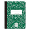 Hardcover Marble Composition Book, Quadrille Rule (5 Sq/In), Green Marble Cover, (100) 9.75 x 7.5 Sheets, 24/Carton