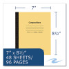 Flexible Cover Composition Notebook, Wide/Legal Rule, Manila Cover, (48) 8.5 x 7 Sheets, 72/Carton