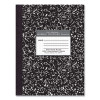 Hardcover Marble Composition Book, Quadrille Rule (5 Sq/In), Black Marble Cover, (80) 10.25 x 7.88 Sheets, 24/Carton