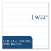 Flexible Cover Marble Composition Notebook, Medium/College Rule, Black Marble Cover, (80) 10.25 x 7.88 Sheets, 48/Carton