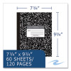 Flexible Cover Marble Composition Notebook, Wide/Legal Rule, Black Marble Cover, (60) 10 x 8 Sheets, 72/Carton