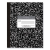 Flexible Cover Marble Composition Notebook, Wide/Legal Rule, Black Marble Cover, (60) 10 x 8 Sheets, 72/Carton