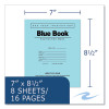 Recycled Exam Book, Wide/Legal Rule, Blue Cover, (8) 8.5 x 7 Sheets, 600/Carton