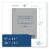 Lab And Science Two-Part Carbonless Notebook, Quadrille Rule (4 Sq/In), Gray Cover, (50) 11 x 9 Sheets, 12/Carton