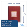 Lab And Science Numbered Notebook, Quadrille Rule (4 Sq/In), Red Cover, (76) 11.75 x 9.25 Sheets, 24/Carton
