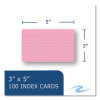 Colored Index Cards, 3 x 5, Assorted Colors, 100/Pack, 36 Packs/Carton