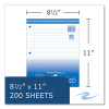 Loose Leaf Paper, 8.5 x 11, 3-Hole Punched, College Rule, White, 200 Sheets/Pack, 12 Packs/Carton