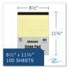 Stiff-Back Pad, Medium/College Rule, (100) Canary Yellow 8.5 x 11 Sheets, 36/Carton