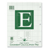 Engineer Pad, Data Format (0.5" Margin) And Quadrille Rule (5 Sq/In, 1 Sq/In), (200) Light Green 8.5 x 11 Sheets, 12/Carton