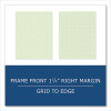 Engineer Pad, Data Format (1.25" Margin) And Quadrille Rule (5 Sq/In, 1 Sq/In), (100) Light Green 8.5 x 11 Sheets, 24/Carton