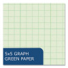 Engineer Pad, Data Format (1.25" Margin) And Quadrille Rule (5 Sq/In, 1 Sq/In), (100) Light Green 8.5 x 11 Sheets, 24/Carton