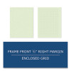 Engineer Filler Paper, 3-Hole, Frame Format/Quad Rule (5 Sq/In, 1 Sq/In) 500 Sheets/Pack, 5/Carton