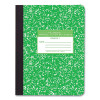 Grade School Ruled Composition Book, Grade 1 Manuscript Format, Green Marble Cover, (80) 9.75 x 7.5 Sheets, 48/Carton