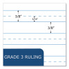 Grade School Ruled Composition Book, Grade 3 Manuscript Format, Magenta Marble Cover, (80) 9.75 x 7.5 Sheets, 48/Carton