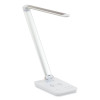 Vamp Led Wireless Charging Lamp, Multi-Pivot Neck, 16.75" High, Silver