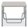 Alphabetter 2.0 Height-Adjustable Student Desk With Pendulum Bar, 27.75 x 19.75 x 22 To 30, Pebble Gray