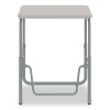 Alphabetter 2.0 Height-Adjustable Student Desk With Pendulum Bar, 27.75 x 19.75 x 22 To 30, Pebble Gray
