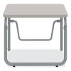 Alphabetter 2.0 Height-Adjustable Student Desk With Pendulum Bar, 27.75 x 19.75 x 22 To 30, Pebble Gray