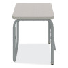 Alphabetter 2.0 Height-Adjustable Student Desk With Pendulum Bar, 27.75 x 19.75 x 22 To 30, Pebble Gray