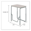 Alphabetter 2.0 Height-Adjustable Student Desk With Pendulum Bar, 27.75 x 19.75 x 22 To 30, Pebble Gray