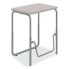 Alphabetter 2.0 Height-Adjustable Student Desk With Pendulum Bar, 27.75 x 19.75 x 22 To 30, Pebble Gray