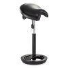 Twixt Extended-Height Saddle Seat Stool, Backless, Supports Up To 300 Lb, 22.9" To 32.7" Seat Height, Black Seat