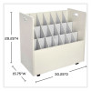 Mobile Roll File, 21 Compartments, 30.25w x 15.75d x 29.25h, Tan