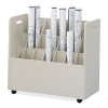 Mobile Roll File, 21 Compartments, 30.25w x 15.75d x 29.25h, Tan