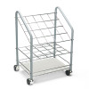 Wire Roll/Files, 20 Compartments, 18w x 12.75d x 24.5h, Gray