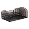 Onyx Mesh Desk Organizer With Three Horizontal And Upright Sections, Letter Size Files, 19.62 x 11.32 x 8.5, Black