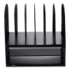 Powered Onyx Desk Organizer With 2 Horizontal And 6 Upright Sections, Letter Size Files, 13.5 x 11.5 x 13, Black