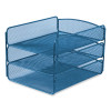 Onyx Triple Tray, 3 Sections, Letter Size Files, 9.25 x 11.75 x 8, Blue