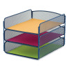 Onyx Triple Tray, 3 Sections, Letter Size Files, 9.25 x 11.75 x 8, Blue