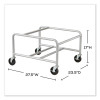 Sled Base Stack Chair Cart, Metal, 500 Lb Capacity, 23.5" x 27.5" x 17", Silver