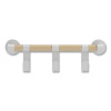 Resi Coat Wall Rack, 3 Hook, 19.75w x 4.25d x 6h, White