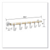 Resi Coat Wall Rack, 6 Hook, 36.25w x 4.25d x 6h, White