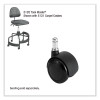 Task Master Carpet Casters, 2" Wheel, Black, 5/Set